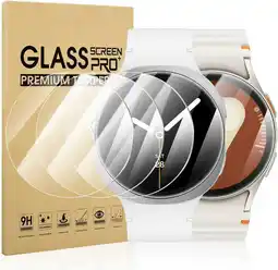 Amazon Diruite 4-Pack Schermbeschermer voor Samsung Galaxy Watch 6/5/4 40 mm Screen Protector HD Gehard Glas (Diameter 37mm) voor Sa aanbieding