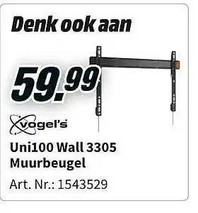 MediaMarkt Vogel's Uni100 Wall 3305 Muurbeugel aanbieding