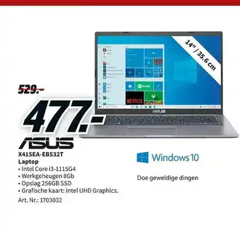 MediaMarkt Asus X415EA-EB532T Laptop aanbieding