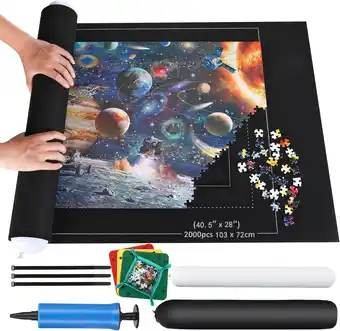 Amazon ZOYIDOUX Puzzelmat, puzzelrol, 2000 stukjes, rolmat, spaarder, puzzelonderlegger, jigsaw rollen, puzzelpad van vilt, jigsaw m aanbieding