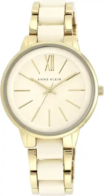 Amazon Anne Klein Women's AK/1412BKGB Gold-Tone and Black Dress Watch aanbieding