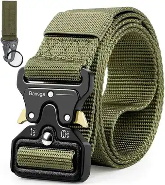 Amazon Tactische Riem, Heavy-Duty Verstelbare Nylon Riem in Militaire Stijl Met Zinklegering Gesp, Militaire Snelsluiting Tailleband aanbieding