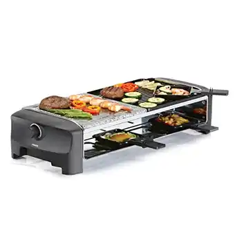 Bol.com Princess Gourmetstel 162820 - Grill & Bakplaat – Omkeerbare plaat en Steengrill - 8 personen - 42 x 21 cm - 2 meter snoer - R aanbieding