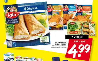 Dekamarkt Iglo Green of Ocean Cuisine 200-360g aanbieding