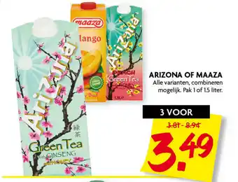 Dekamarkt Arizona of Maaza aanbieding