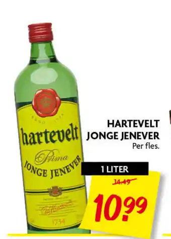 Dekamarkt Hartevelt Jonge Jenever 1L aanbieding