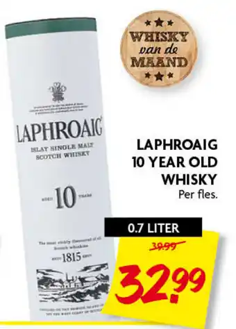 Dekamarkt Laphroaig 10 year old Whisky aanbieding