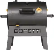 Bol.com Boretti - Terzo Houtskool Barbecue - Grilloppervlak (LxB) 30 x 40 cm - Compact - Zwart aanbieding