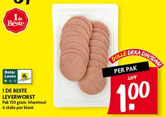 Dekamarkt 1 de Beste Leverworst aanbieding