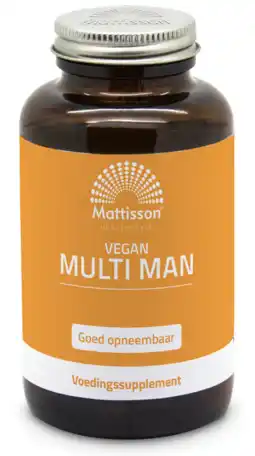 De Online Drogist Mattisson HealthStyle Vegan Multi Man Capsules aanbieding