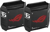 Amazon ASUS ROG Rapture GT6 Tri-Band WiFi 6 Mesh WiFi-systeem, dekt tot 540㎡, 2,5 Gbps-poort, gameversnelling op drievoudig niveau,  aanbieding