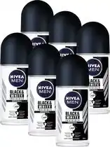 Bol.com NIVEA MEN Black & White Invisible original Deodorant Roller - Anti-Transpirant - 6 x 50 ml - Voordeelverpakking aanbieding