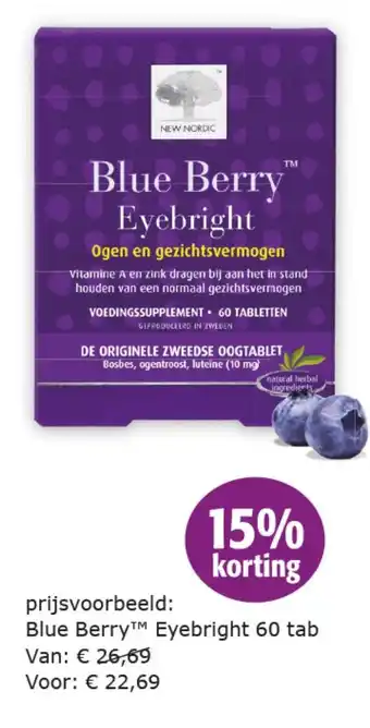 Gezond & Wel Blue BerryTM Eyebright 60 tab aanbieding