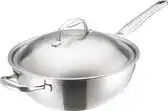 Bol.com Kuhn Rikon Tri-Ply RVS Steelwok 28 cm Met RVS Deksel aanbieding