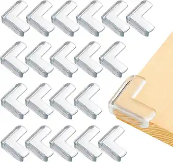 Amazon 20 stuks tafelrandbeschermers voor baby's, transparant, zacht en duurzaam, beschermt de baby tegen scherpe hoeken van de tafe aanbieding