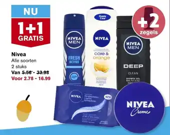 Hoogvliet Nivea 2 stuks aanbieding