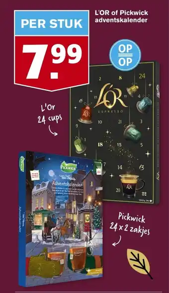 Hoogvliet L'Or of Pickwick Adventskalender per stuk aanbieding