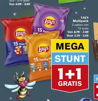 Hoogvliet Lay's Multipack 15 stuks aanbieding