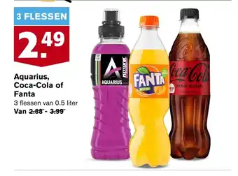 Hoogvliet Aquarius, Coca-Cola of Fanta 0,5 liter aanbieding