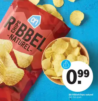 Albert Heijn AH Ribbelchips naturel aanbieding