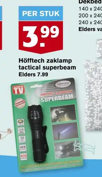 Hoogvliet Hofftech Zaklamp Tactical Superbeam aanbieding