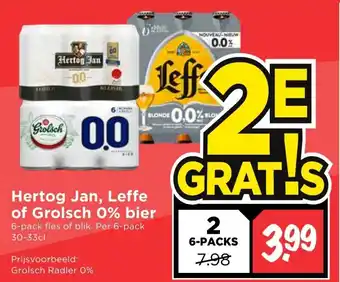 Vomar Voordeelmarkt Hertog Jan, Leffe of Grolsch 0% Bier aanbieding