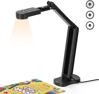 Amazon THUSTAR 8MP Visualiser/Document Camera, Webcam 4K met A3 formaat, LED-verlichting, Beeld Omkeren Functie, Vouwen, Dubbele Mic aanbieding