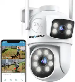 Amazon [Dual Lens] GENBOLT Beveiligingscamera Buiten WIFI, CCTV Bewakingscamera Buiten WIFI, 2.4&5GHz, IP Camera Security, Kleur Nac aanbieding