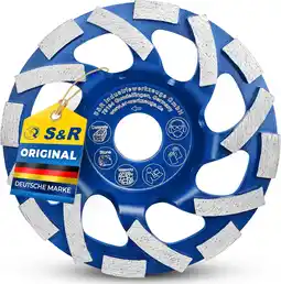 Amazon S&R 125 diamant slijpschijf voor beton schuurschijf. Schuurschijf Beton, Steen, Graniet. 2 diamanten rijen aanbieding