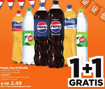 PLUS Pepsi, 7up of Rivella 1.5L aanbieding