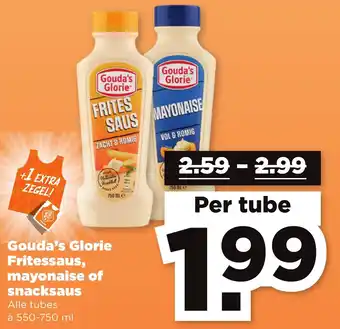 PLUS Gouda's Glorie Fritessaus, mayonaise of snacksaus aanbieding