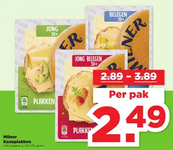 PLUS Milner Kaasplakken aanbieding