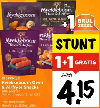 Vomar Voordeelmarkt Kwekkeboom Oven & Airfryer Snacks aanbieding