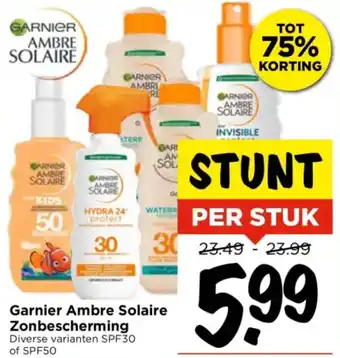 Vomar Voordeelmarkt Garnier Ambre Solaire Zonbescherming aanbieding