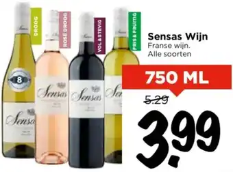 Vomar Voordeelmarkt Sensas Wijn 750ml aanbieding