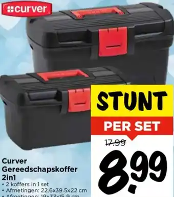 Vomar Voordeelmarkt Curver Gereedschapskoffer 2in1 aanbieding