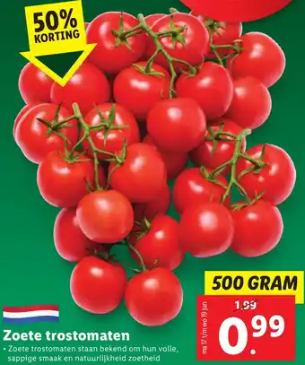 Lidl Zoete trostomaten 500g aanbieding