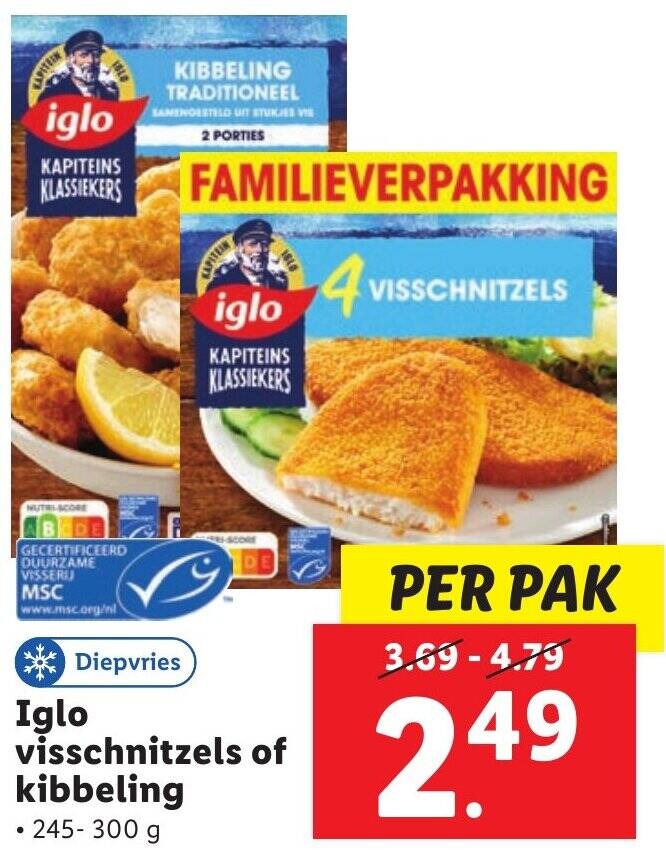 Iglo Seemanns-schmaus Gibt Es Nicht Mehr Iglo visschnitzels of kibbeling 245-300g aanbieding bij Lidl