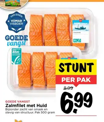 Vomar Voordeelmarkt Zalmfilet Met Huid per pak aanbieding