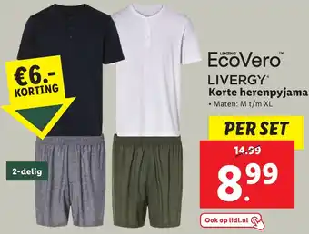 Lidl EcoVero LIVERGY Korte herenpyjama aanbieding