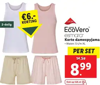 Lidl esmara Korte damespyjama aanbieding