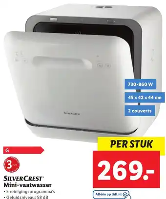 Lidl SILVERCREST Mini-vaatwasser aanbieding