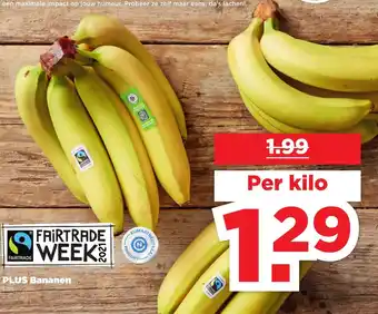 PLUS PLUS Bananen 1kg aanbieding