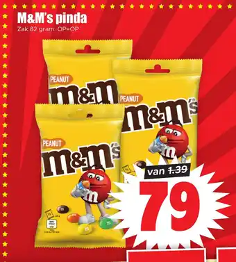 Dirk M&M's pinda 82 gram aanbieding