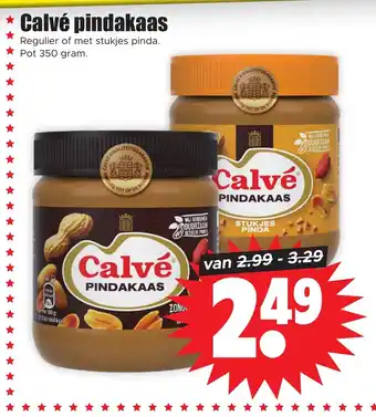 Dirk Calvé pindakaas 350 gram aanbieding