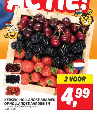 Dekamarkt KERSEN, HOLLANDSE BRAMEN OF HOLLANDSE AARDBEIEN aanbieding