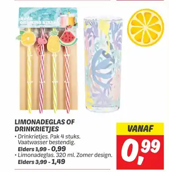 Dekamarkt LIMONADEGLAS OF DRINKRIETJES aanbieding