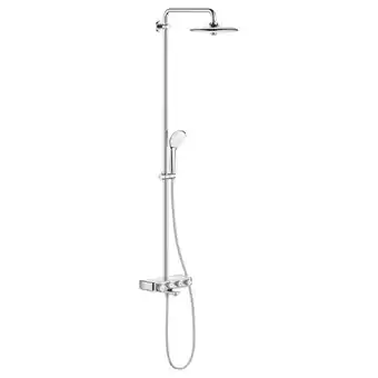 Sanitairwinkel.nl GROHE Euphoria smartcontrol Regendoucheset Opbouw - badkraan - hoofddouche rond 26cm - 2 functies - handdouche rond - chroom  aanbieding