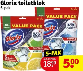 Kruidvat Glorix toiletblok 5-pak aanbieding