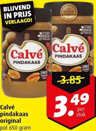 Boni Calvé pindakaas original 650 gram aanbieding